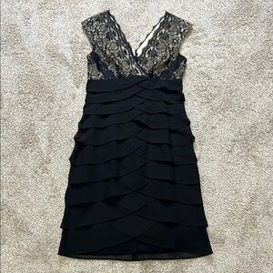 Scarlett Nite cream midi dress ruched embellished cocktail